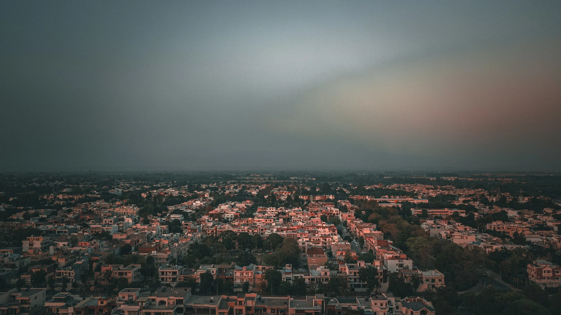 Chandigarh cityscape at dusk in Chandigarh