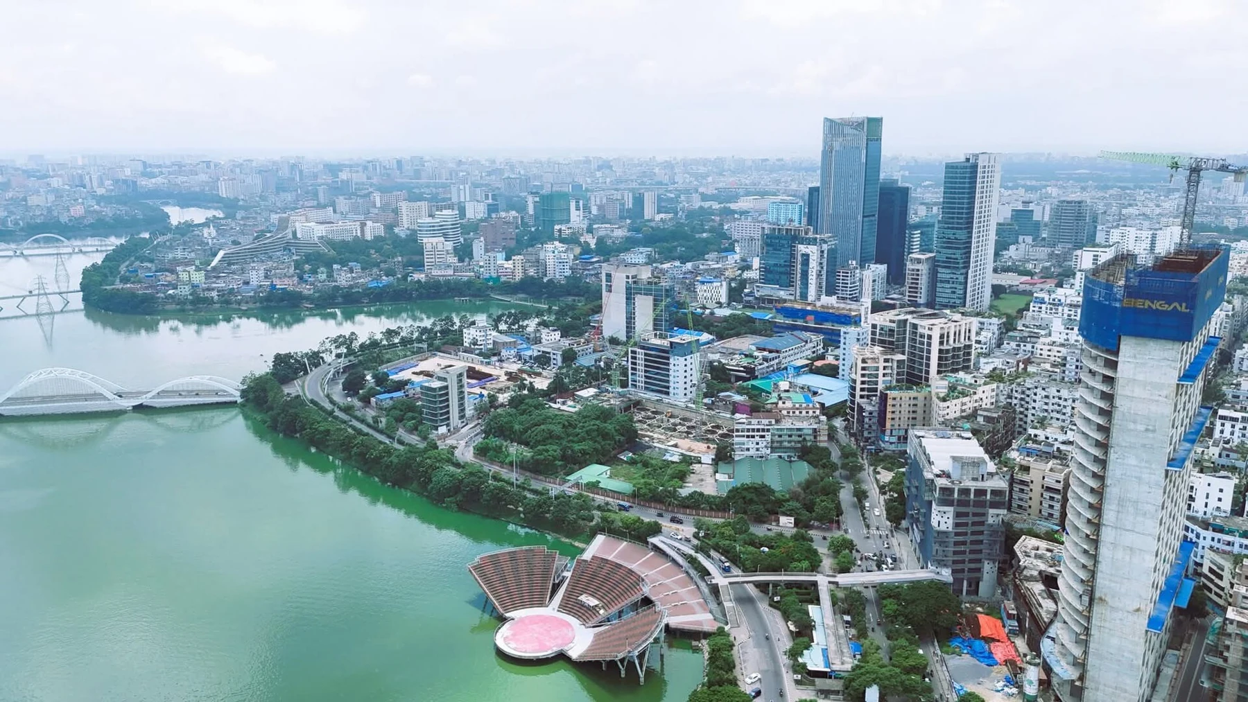 Tejgaon commercial district in Dhaka