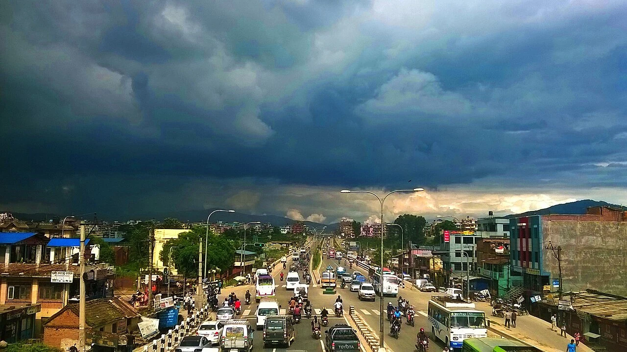 Kathmandu urban avenue in Kathmandu