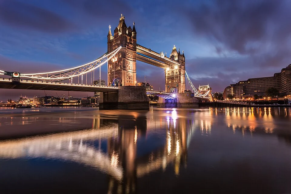 London skyline and Tower Bridge