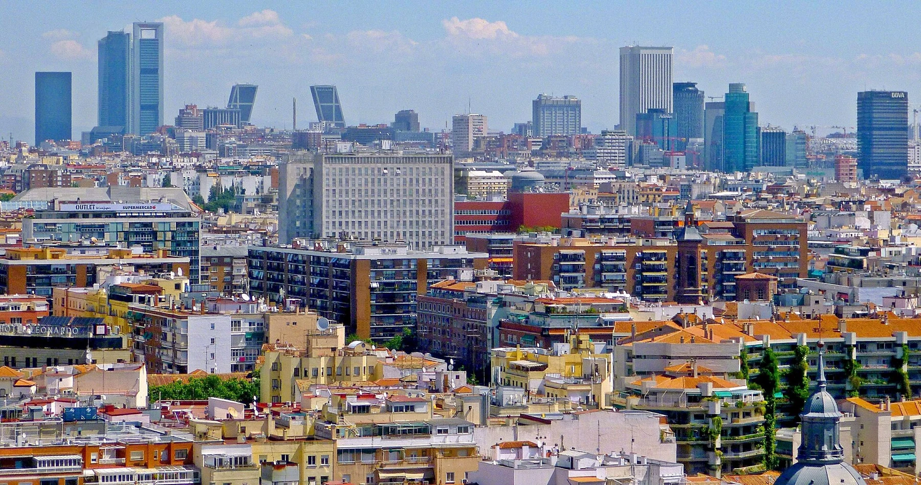 Madrid skyline in Madrid